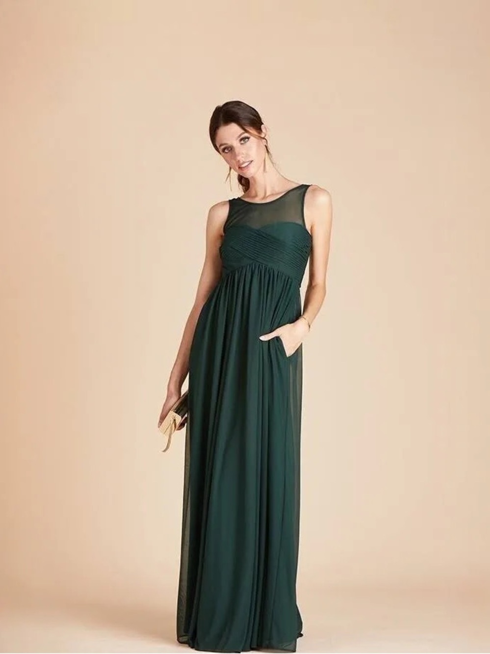 Birdy Grey Ryan Mesh Dress in Emerald NEW